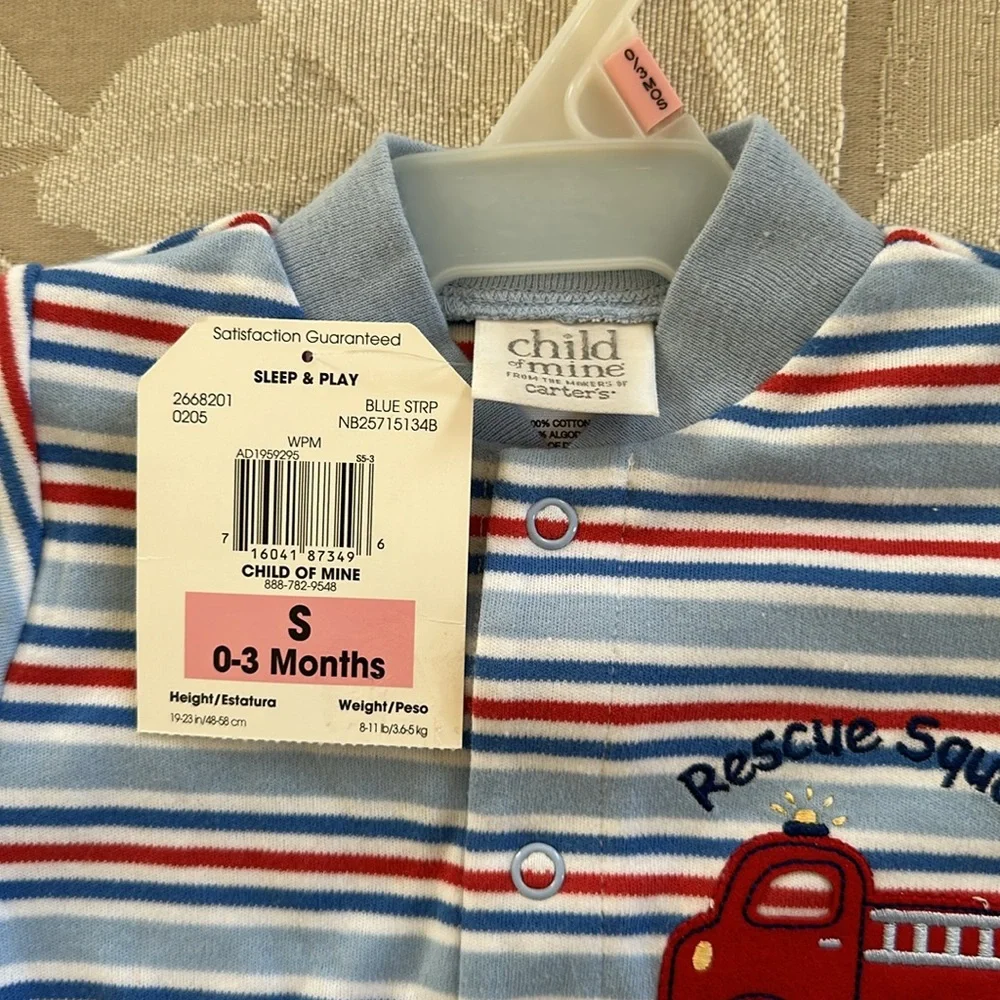 Carters Boys 0-3 month Onesie Fire Truck